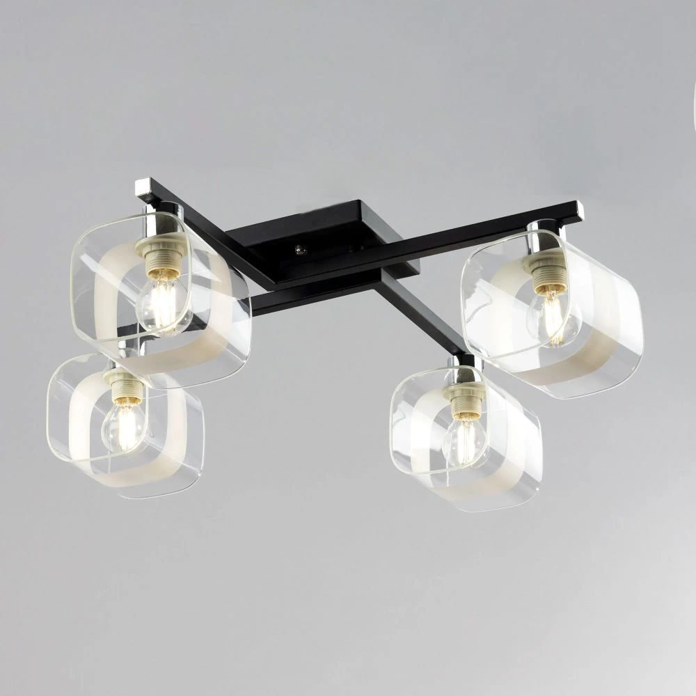 Citilux Вирта CL139145 Люстра потолочная Чёрная Матовая