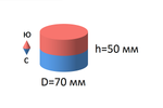 Неодимовый магнит диск 70х50 мм