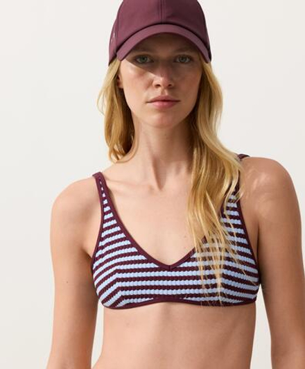 OYSHO Топ-бикини в полоску с завязками на шее, разноцветный