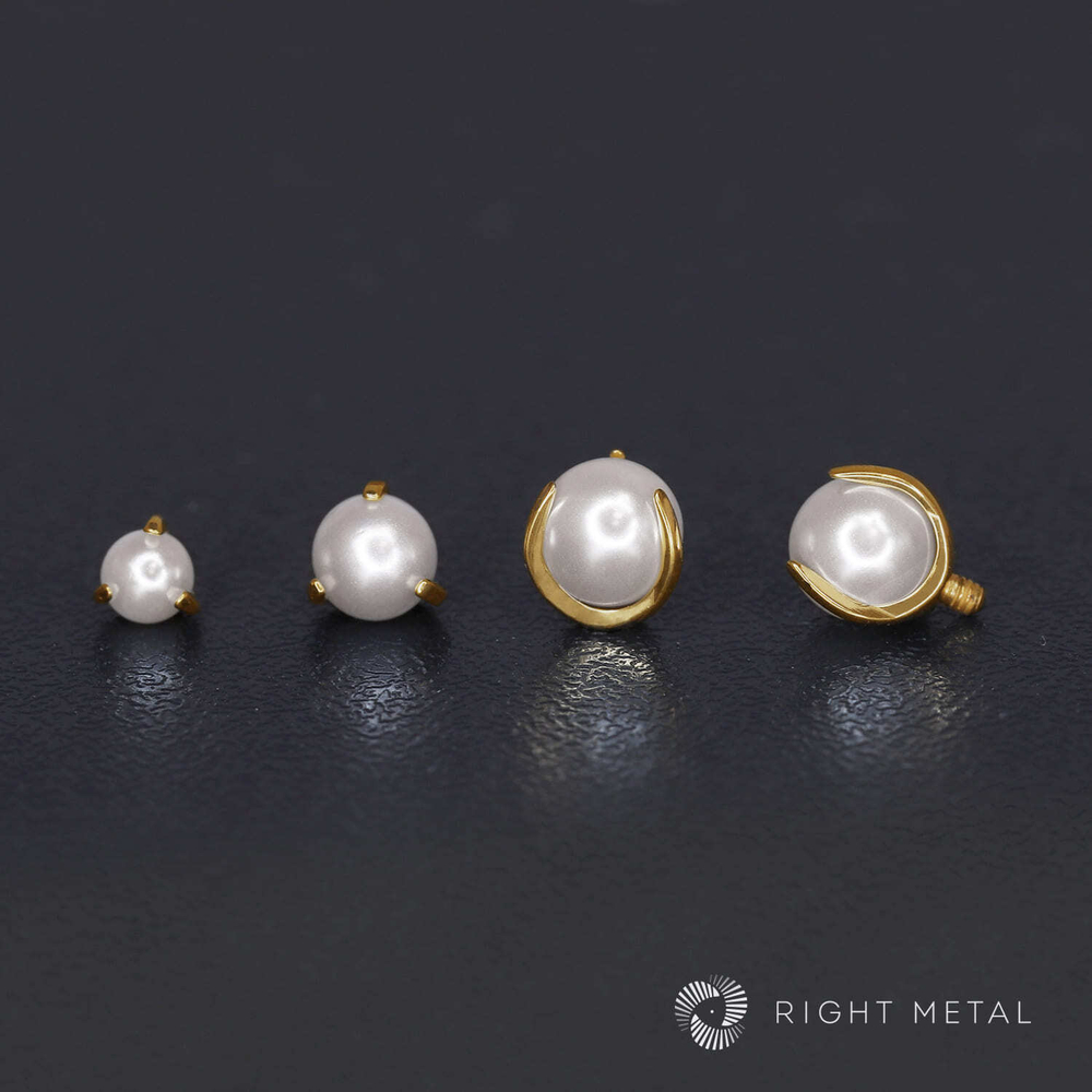 Ball 3-Prongs 3мм/4мм/5мм Grey Pearl PVD Yellow
