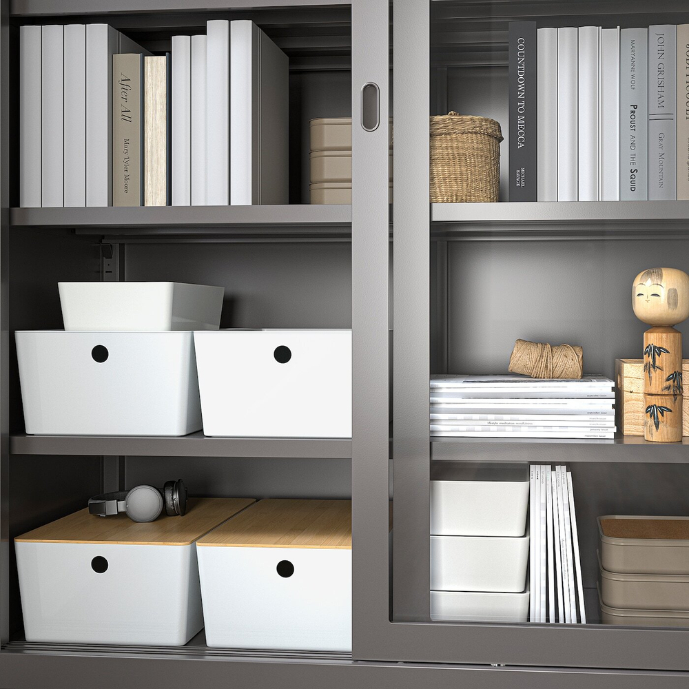 Крышка для контейнера IKEA KUGGIS (КУГГИС), Бамбук, 26x35 см