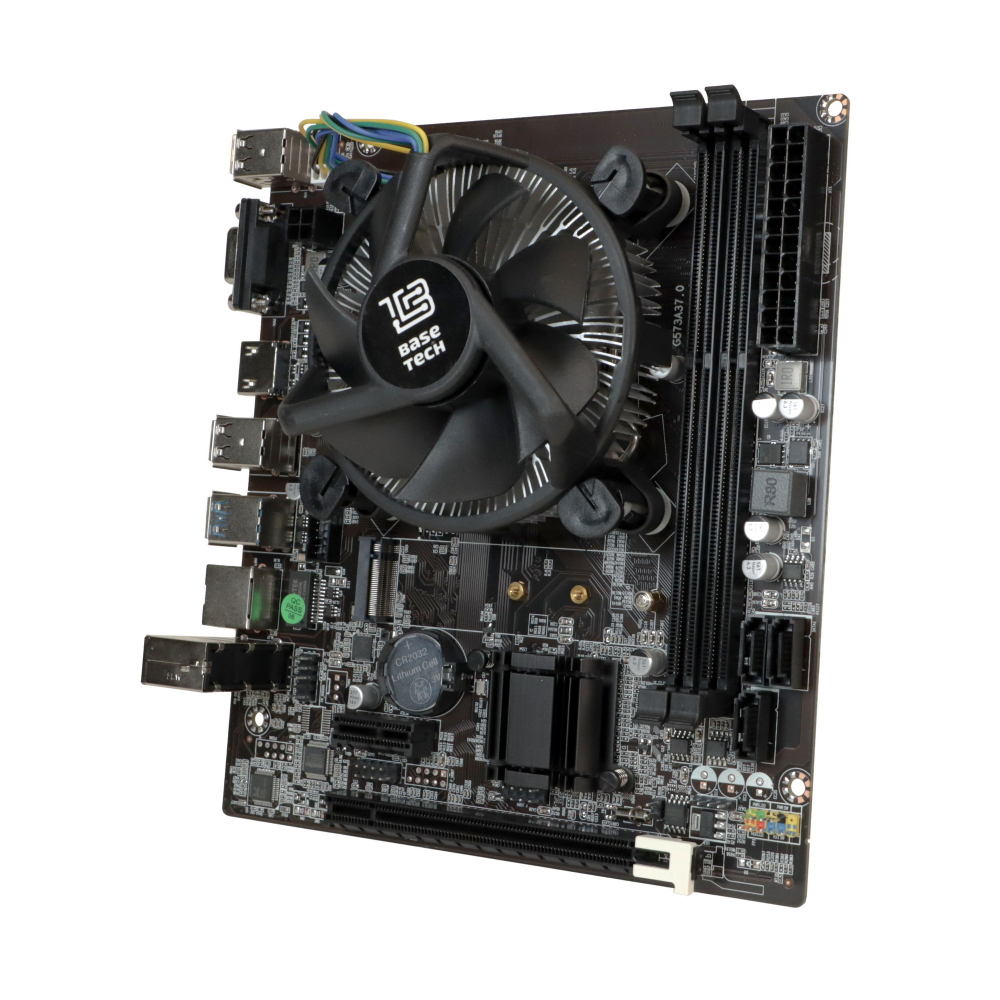 Материнская плата с процессором BaseTech H81M-K, Socket1150, i5-4570, mATX, Retail, Socket1150, Intel HD Graphics 4600, 2xDDR3, PCIe3.0, 1xM.2, GLAN, 6xUSB2, 4xUSB3, VGA, HDMI, кулер CPU (BT-H81M-K-4570)