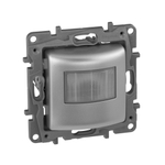 Датчик движения двухпроводной 400Вт с регулировкой выдержки времени, освещенности и радиуса обнаружения - алюминий ETIKA Legrand