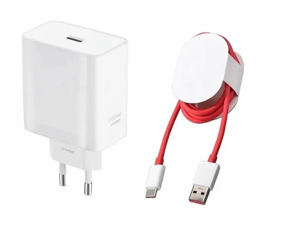 Сетевое зарядное устройство USB для OnePlus/OPPO/Realme/Vivo (100W, SuperVOOC, кабель Type-C) Белый