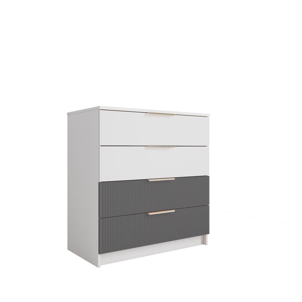 Комод 800 Лавис КМД 800.1 (Белый/Графит софт)