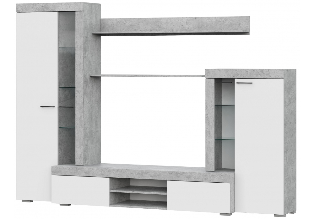 Готовая гостиная Woodville Swede цемент светлый, белый