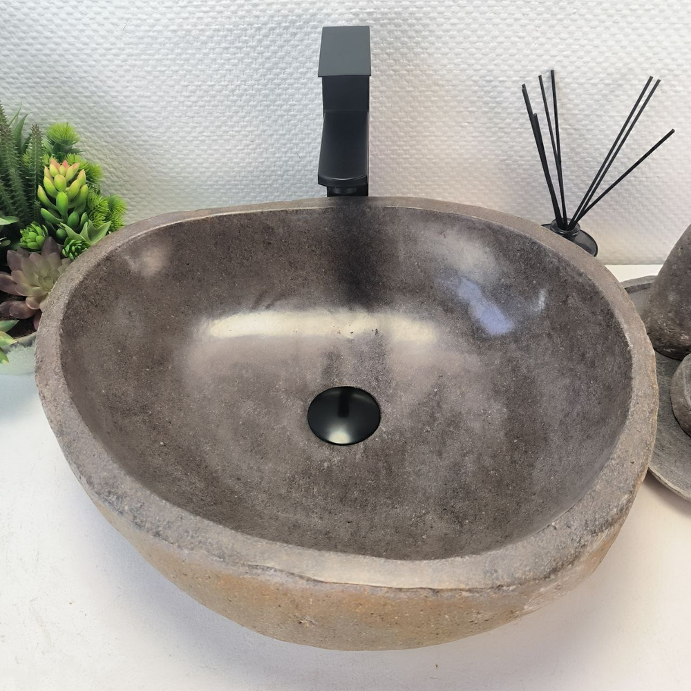 Раковина из речного камня RS-63690 (49*42*16) 0122