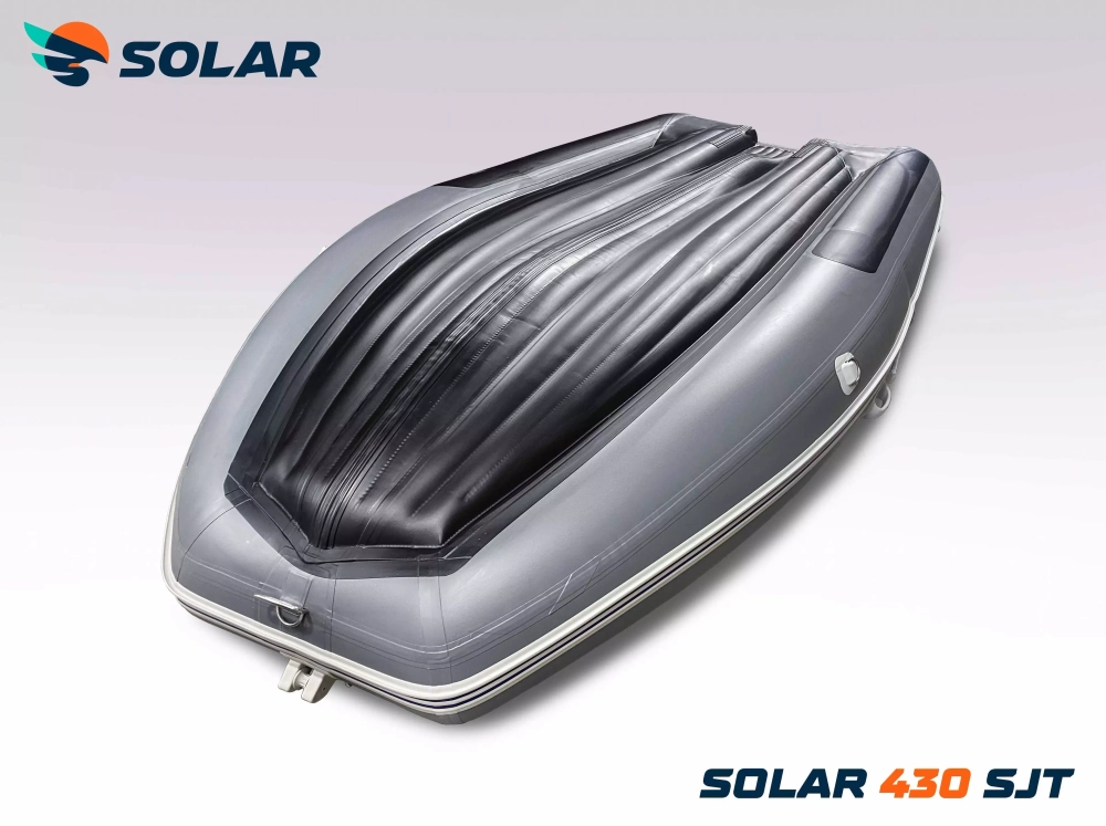 Лодка надувная моторная solar-430 super jet tunnel