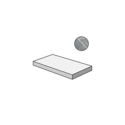 Ступень Charme Extra Atlantic Scalino Frontale Nat 33х60 Ang.Sx Левая