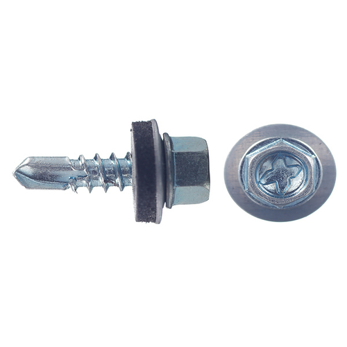 Саморез кровельный 4,8*35мм RAL 7024 графитовый серый (250шт)