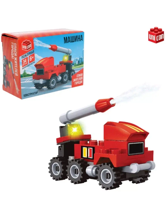 Конструктор Пожарная машина 34 детали