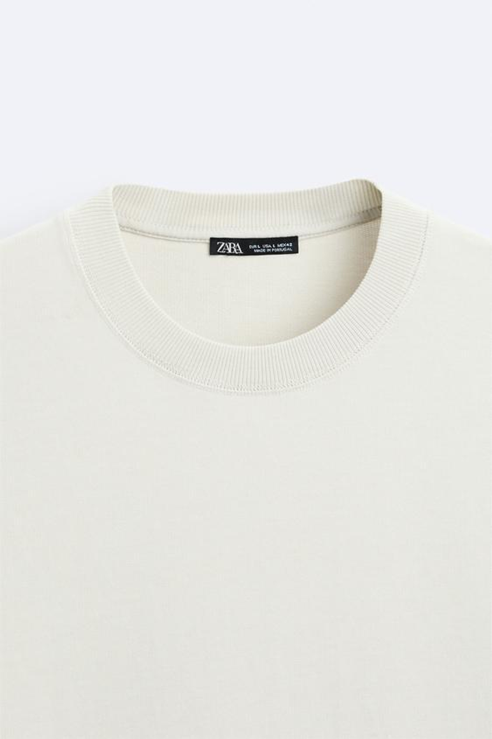 ZARA ТОЛСТОВКА В СТИЛЕ OVERSIZE С ПОТЕРТЫМ ЭФФЕКТОМ, ЭКРЮ