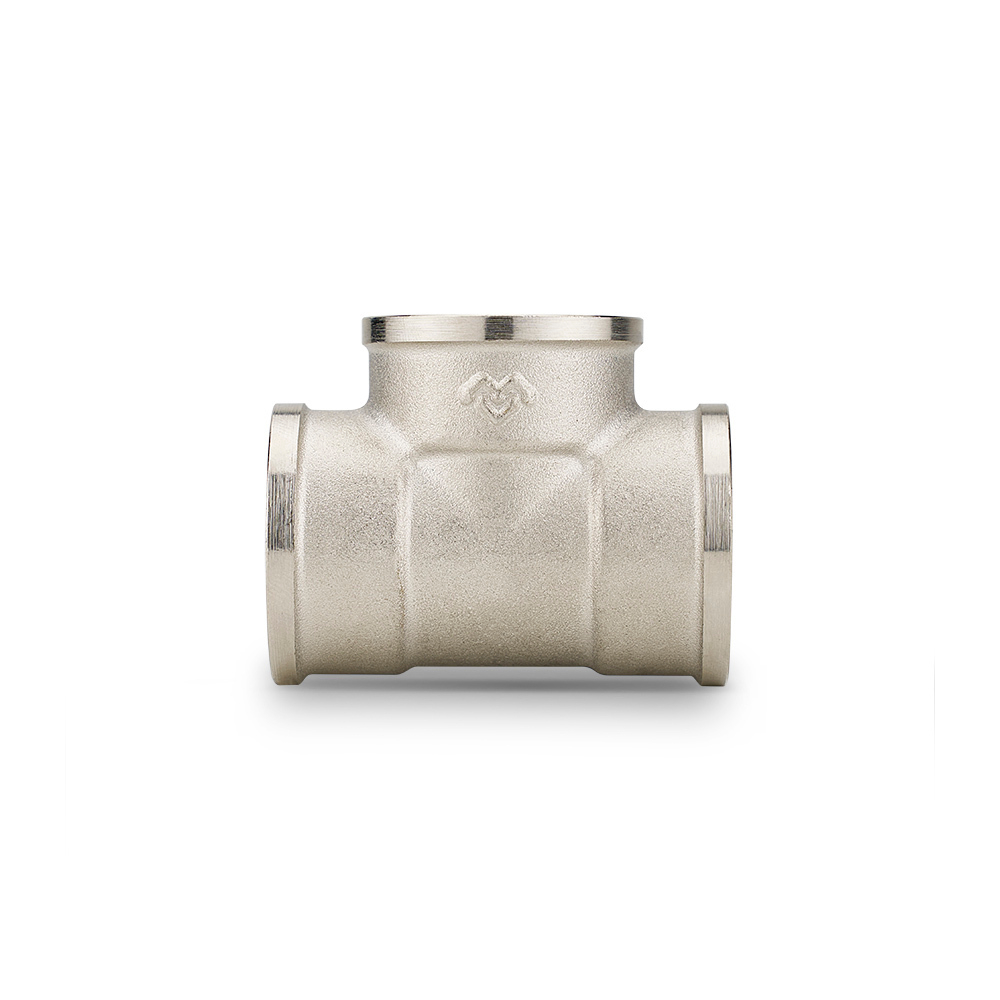 Тройник с внутренней резьбой Varmega - 1" (никелированная латунь)