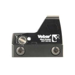 Прицел коллиматорный Veber Black Russian DOT 122 RD - профильный вид с элементами управления