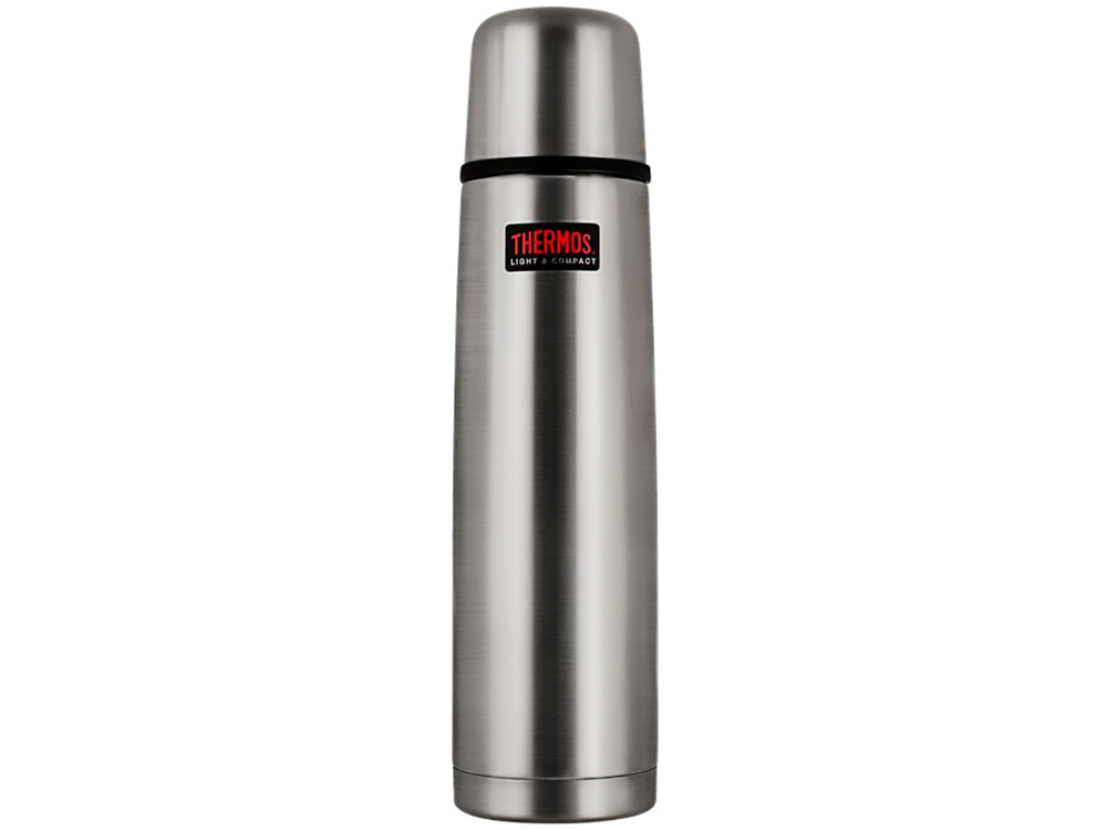 Термос для напитков THERMOS FBB-1000 Grey 1L, нержавеющая сталь, клапан, крышка-чашка, серый