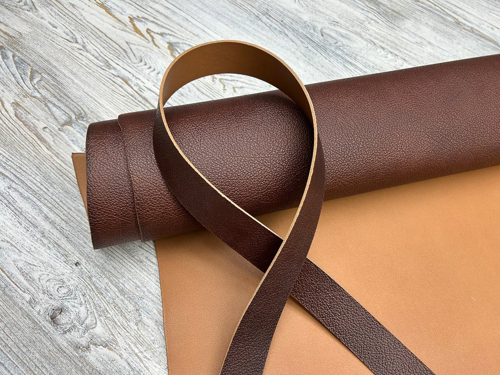 Ременная кожа Grain Cognac (2,8+ мм), цв. Коричневый