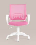 Кресло офисное TopChairs ST-BASIC-W розовый крестовина пластик белый