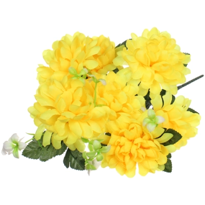 Искусственные цветы «Цветочная мелодия» Хризантемы 49см 7 цветков желтые