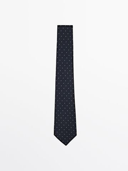 Massimo Dutti Галстук из 100% шелка,  синий