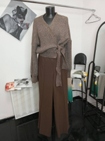 Кардиган крупной вязки + брюки ZARA ,цвет капучино.Размер - 50/52 русский.