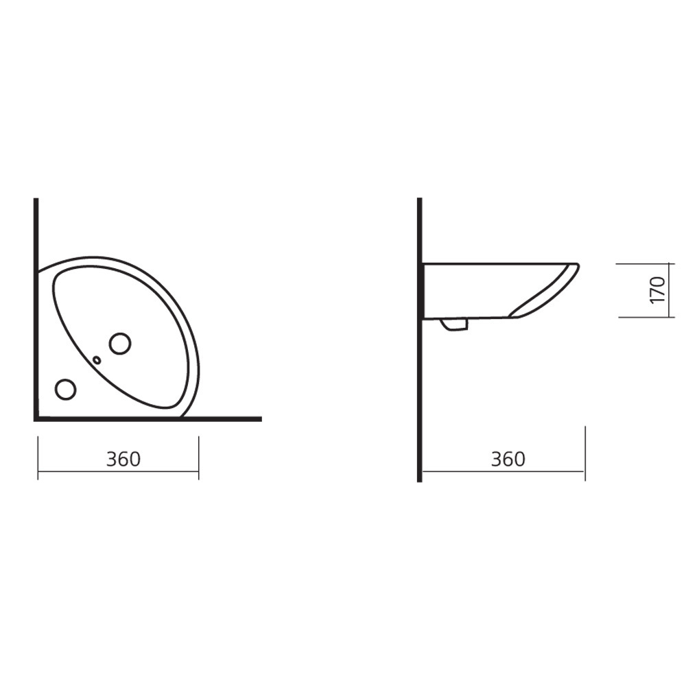 УМЫВАЛЬНИК SANITA УГЛОВОЙ ВЕЕР