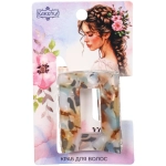 Заколка - краб для волос «AKS-EMPIRE», квадрат, цвет микс 6 цветов, 3,6*2,7см