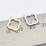 Коннектор Клевер, цвет серебро, размер 15*12 мм, цена за 1 шт