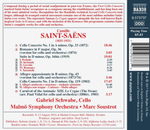 Gabriel Schwabe, Malmo Symphony Orchestra, Marc Soustrot / Saint-Saens: Works For Cello And Orchestra (CD)