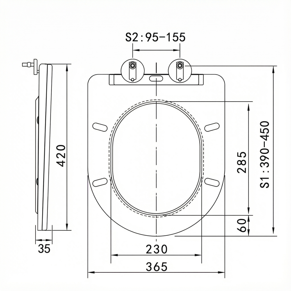 Сиденье для унитаза-моноблока WAVE ZEN дюропласт, микролифт, БЕЛЫЙ глянец