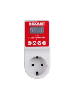 Реле напряжения «вилка-розетка» с дисплеем 16А Rexant 10-6040