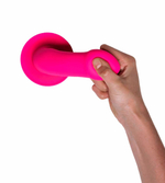 Ярко-розовый фаллоимитатор двойной плотности Hitsens 2 - 16,7 см. (Цвет: ярко-розовый)