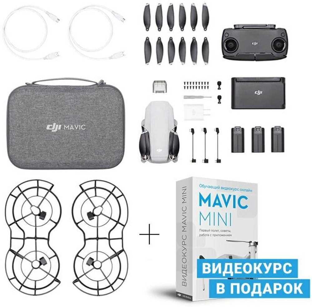 Квадрокоптер DJI Mavic Mini Fly More Combo, white