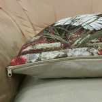 Декоративный гобеленовый чехол для интерьерной подушки Маки и ромашки 47*47