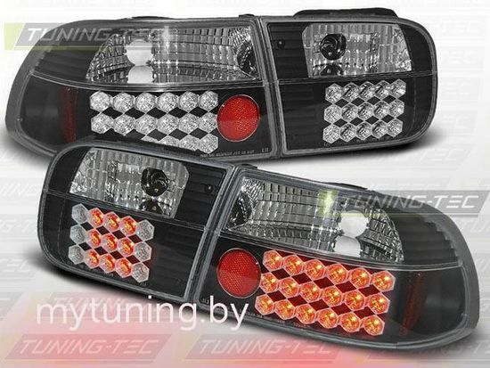 Задние фонари Honda Civic 5 black led