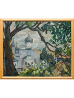 Картина маслом Храм в Пскове Кудрявцев