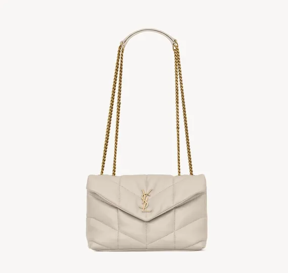 Сумка Saint Laurent Puffer Loulou, белый