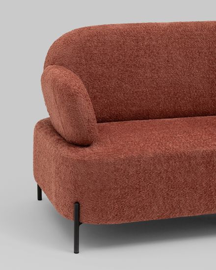 Диван Кэнди ткань букле коралловый