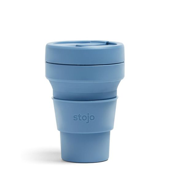 Стакан складной силиконовый Stojo Pocket Cup Steel, 12 oz / 355 мл