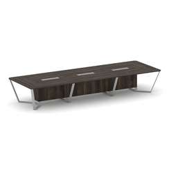 Steel Meet Стол переговорный прямоугольный KD-PR.B.SP-16 Дуб Мали/Металл Серый 4800*1600*750