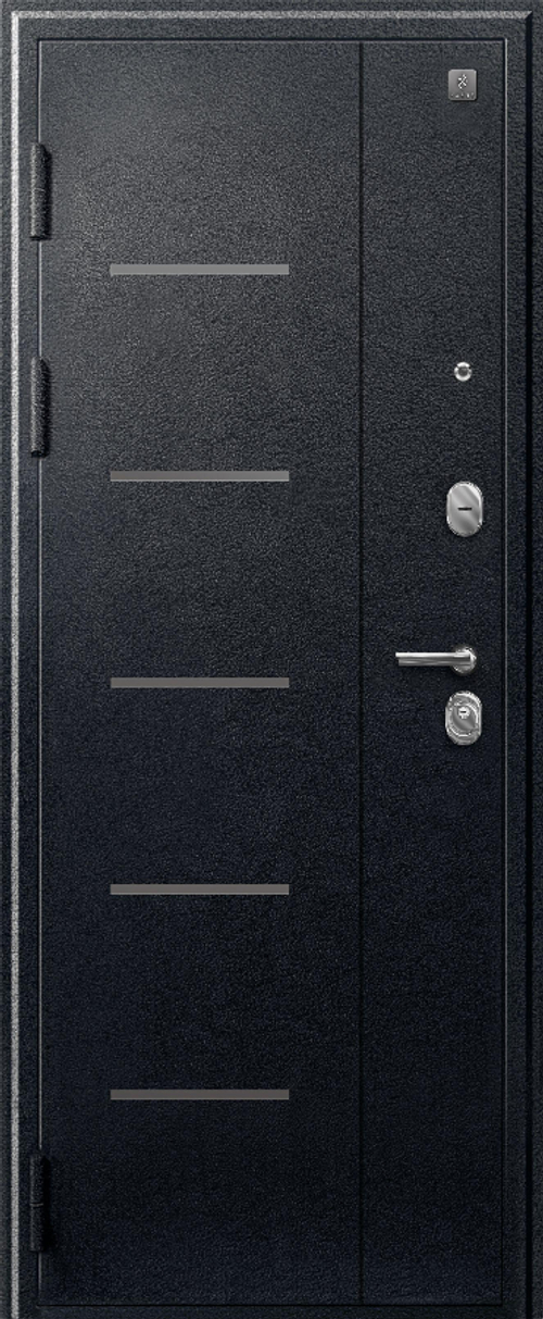 Стальная дверь V-03 Черный муар