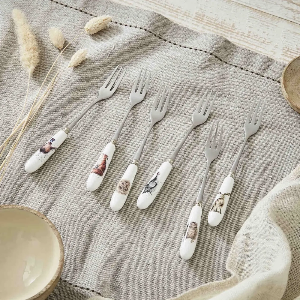 Royal Worcester Набор Wrendale Designs из 6 вилок для торта