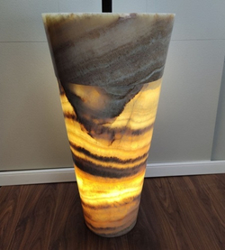 Раковина напольная из оникса Yellow ON-01355 (45*45*90 см)