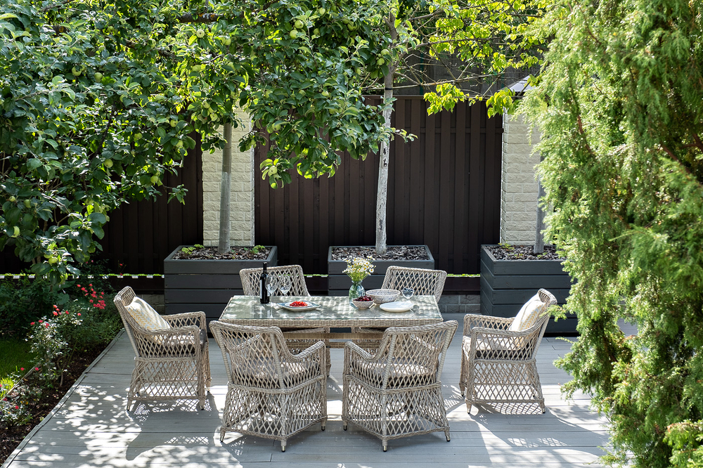 "Латте" обеденная группа плетеная, цвет бежевый