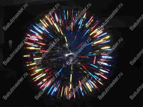 Светящийся зорб "Вселенная" ТПУ, усиленные сиденья, диаметр 3 м