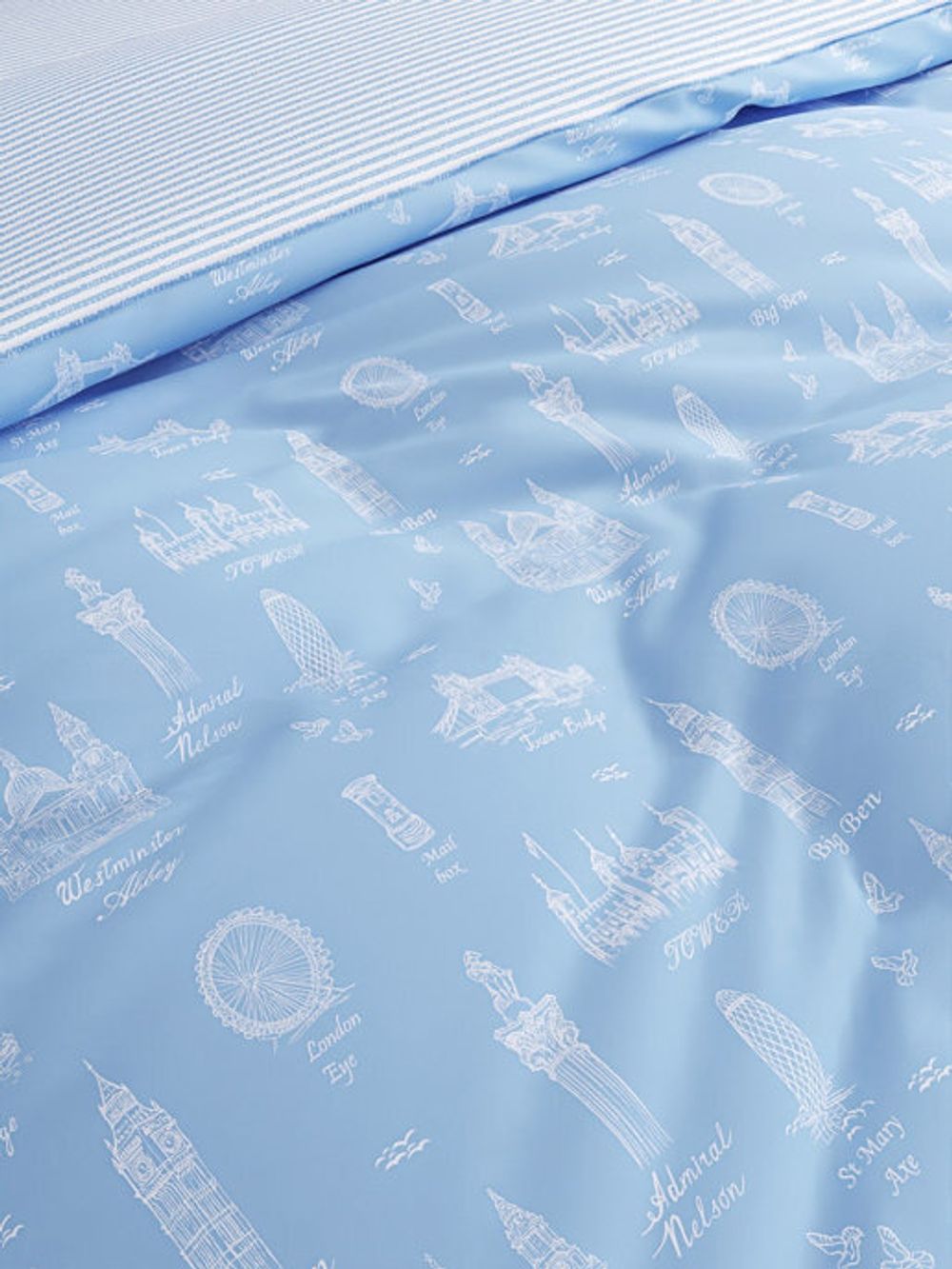 Пододеяльник перкаль Сказка "Биг Бен/Биг Бен" 1,5-спальный на молнии 145x215 см