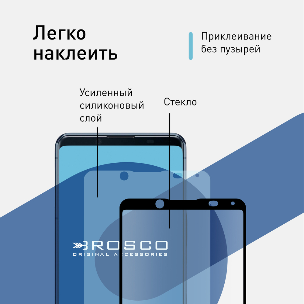 Защитное стекло ROSCO для Sony Xperia 5 II оптом (арт. 5(II)-FSP-GLASS-BLACK)