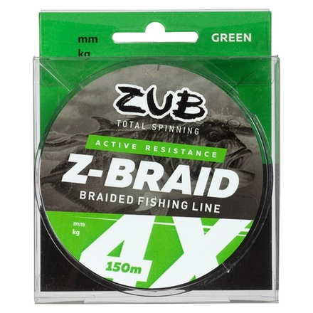 Шнур ZUB Z -BRAID Green 150m 0,12мм