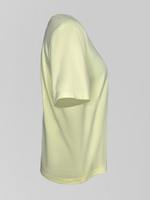 Футболка LJHY 2509 однотонная укороченная с логотипом на груди