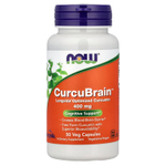 NOW Foods, CurcuBrain™, 400 мг, 50 растительных капсул