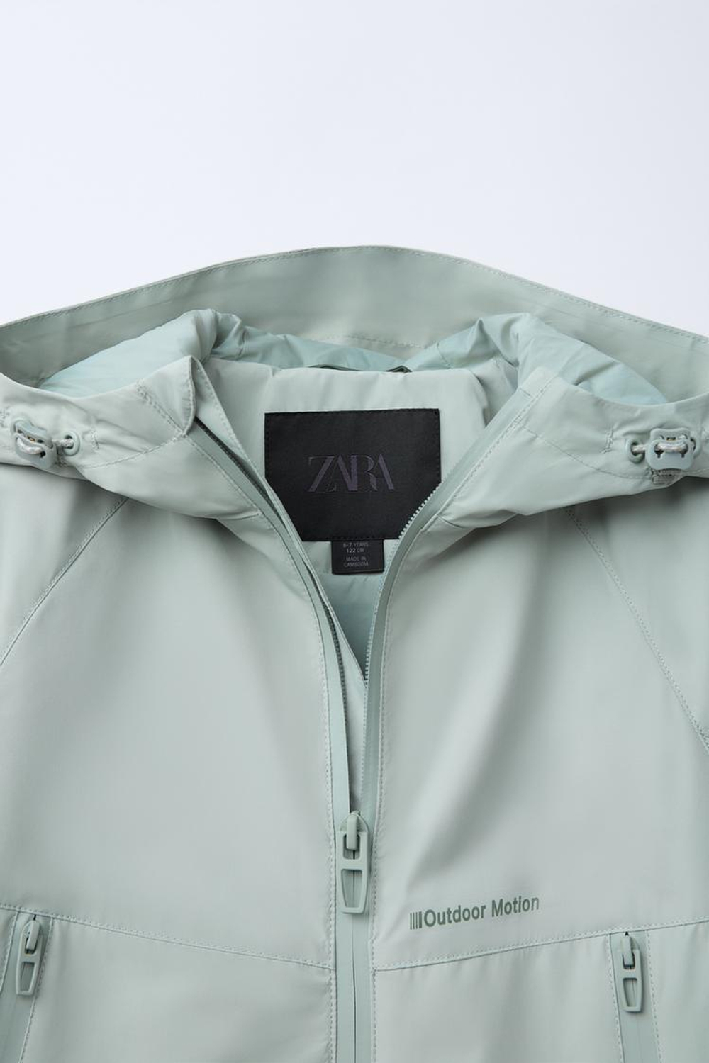 ZARA ЛЕГКАЯ КУРТКА С КАПЮШОНОМ WATER REPELLENT, КАМЕННО-СЕРЫЙ